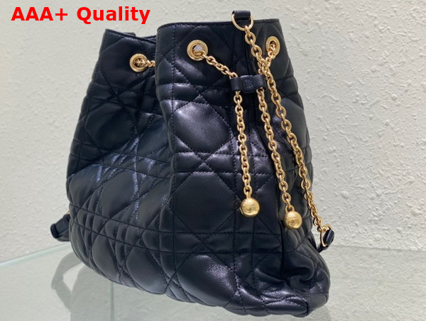 Dior Large Dior Ammi Bag Black Supple Macrocannage Lambskin Replica