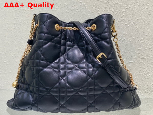 Dior Large Dior Ammi Bag Black Supple Macrocannage Lambskin Replica