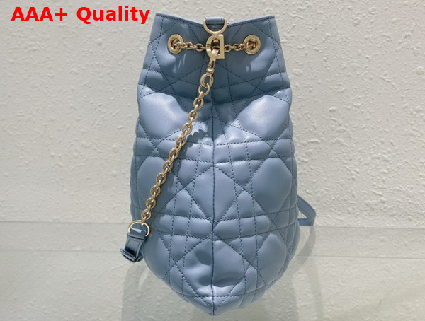 Dior Large Dior Ammi Bag in Light Blue Supple Macrocannage Lambskin Replica