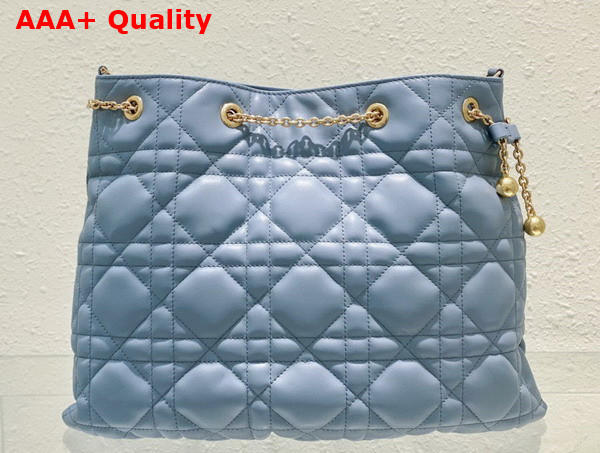 Dior Large Dior Ammi Bag in Light Blue Supple Macrocannage Lambskin Replica