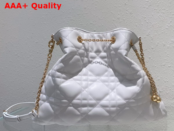 Dior Large Dior Ammi Bag in White Supple Macrocannage Lambskin Replica