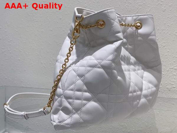 Dior Large Dior Ammi Bag in White Supple Macrocannage Lambskin Replica