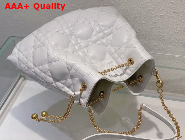 Dior Large Dior Ammi Bag in White Supple Macrocannage Lambskin Replica