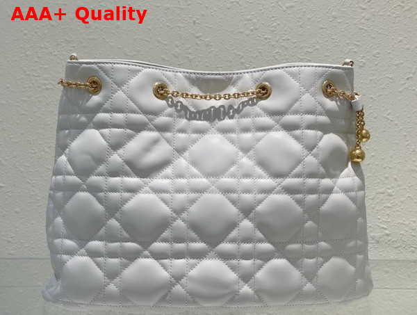 Dior Large Dior Ammi Bag in White Supple Macrocannage Lambskin Replica