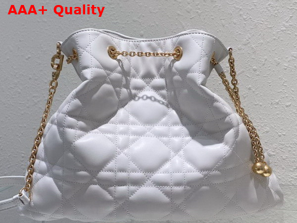 Dior Large Dior Ammi Bag in White Supple Macrocannage Lambskin Replica