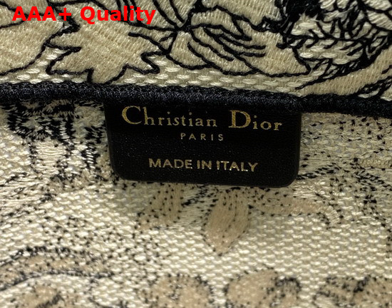 Dior Large Dior Book Tote Blue Toile de Jouy Flowers Embroidery Replica