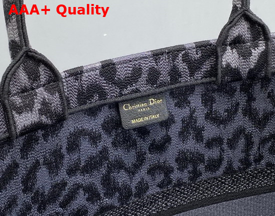 Dior Large Dior Book Tote Gray Mizza Embroidery Replica