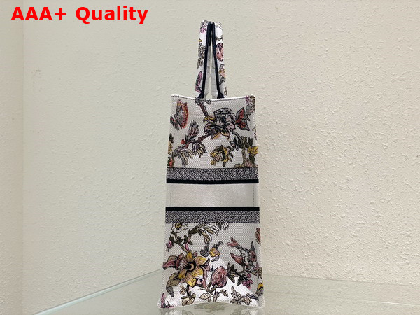 Dior Large Dior Book Tote White Multicolor Dior Jardin Botanique Embroidery Replica