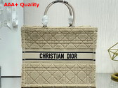 Dior Large Dior Book Tote in Beige Cannage Shearling Replica