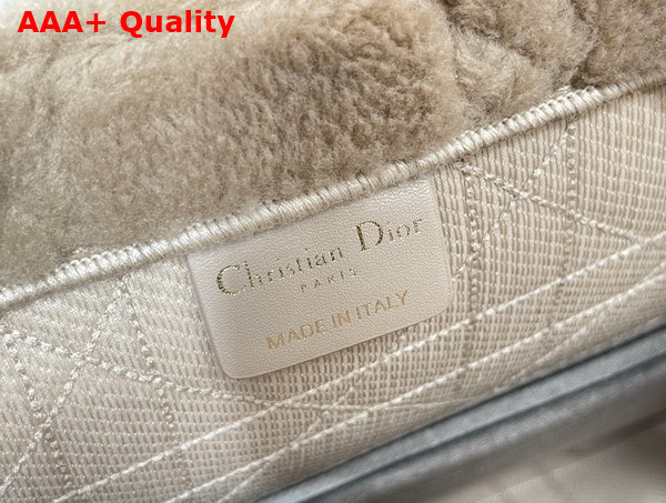 Dior Large Dior Book Tote in Beige Cannage Shearling Replica