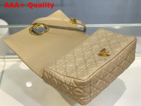 Dior Large Dior Caro Bag Beige Soft Cannage Calfskin Replica