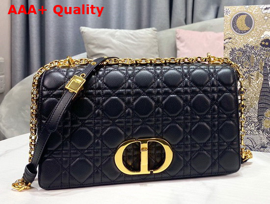 Dior Large Dior Caro Bag Black Soft Cannage Calfskin Replica