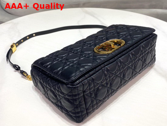 Dior Large Dior Caro Bag Black Soft Cannage Calfskin Replica