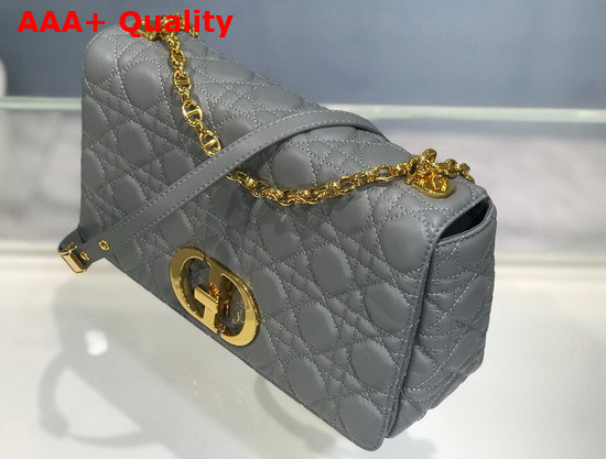 Dior Large Dior Caro Bag Gray Soft Cannage Calfskin Replica