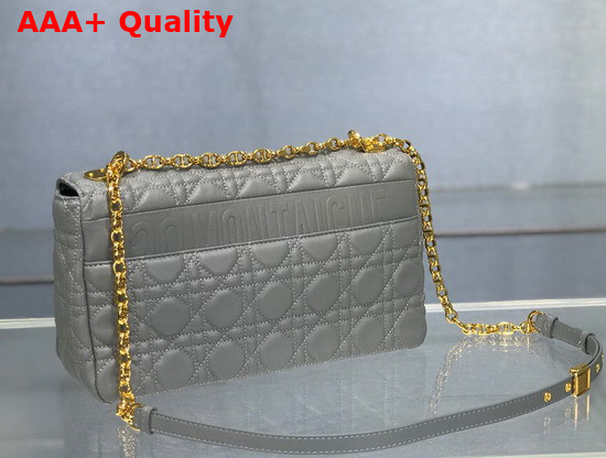 Dior Large Dior Caro Bag Gray Soft Cannage Calfskin Replica