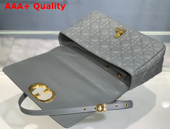 Dior Large Dior Caro Bag Gray Soft Cannage Calfskin Replica