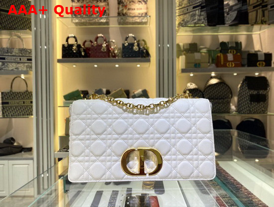 Dior Large Dior Caro Bag Ivory Soft Cannage Calfskin Replica