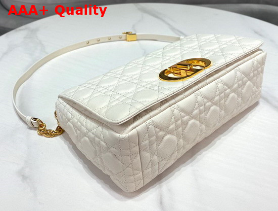 Dior Large Dior Caro Bag Ivory Soft Cannage Calfskin Replica