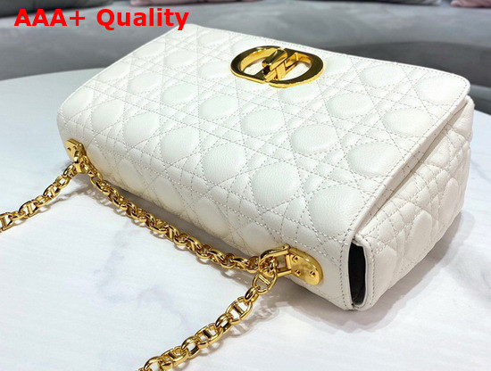 Dior Large Dior Caro Bag Ivory Soft Cannage Calfskin Replica