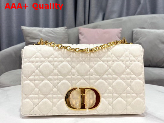 Dior Large Dior Caro Bag Ivory Soft Cannage Calfskin Replica