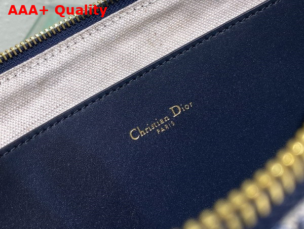 Dior Large Dior Caro Daily Pouch Blue Dior Oblique Jacquard Replica