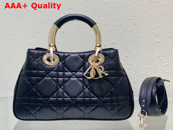 Dior Large Lady 95 22 Bag Black Cannage Calfskin Replica