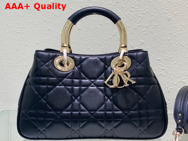 Dior Large Lady 95 22 Bag Black Cannage Calfskin Replica