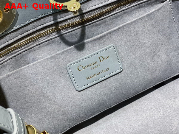 Dior Large Lady 95 22 Bag Cloud Blue Cannage Calfskin with Gold Metal Replica