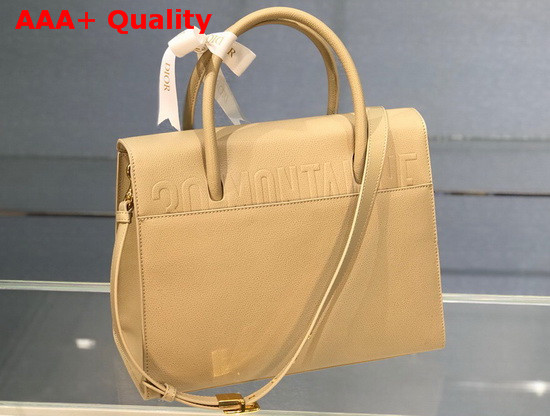 Dior Large St Honore Tote Beige Grained Calfskin Replica