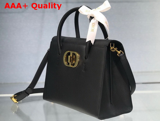 Dior Large St Honore Tote Black Grained Calfskin Replica