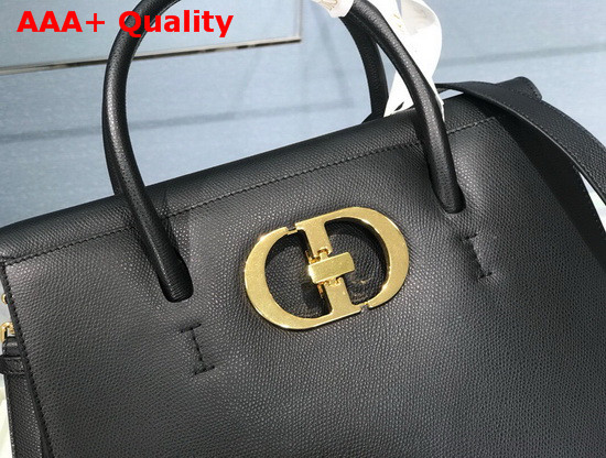 Dior Large St Honore Tote Black Grained Calfskin Replica