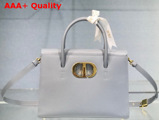 Dior Large St Honore Tote Cloud Blue Grained Calfskin Replica