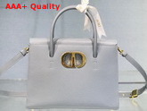 Dior Large St Honore Tote Cloud Blue Grained Calfskin Replica