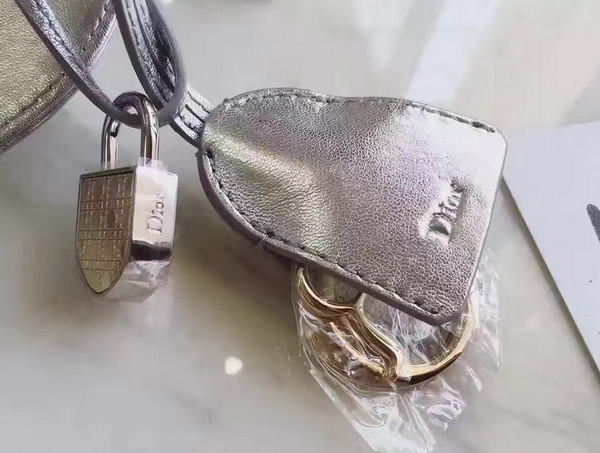 Dior Lily Bag in Silver Cannage Lambskin for Sale