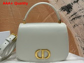 Dior Medium 30 Montaigne Avenue Top Handle Bag Latte Ribbed Calfskin Replica