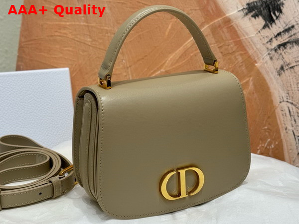 Dior Medium 30 Montaigne Avenue Top Handle Bag Powder Beige Ribbed Calfskin Replica