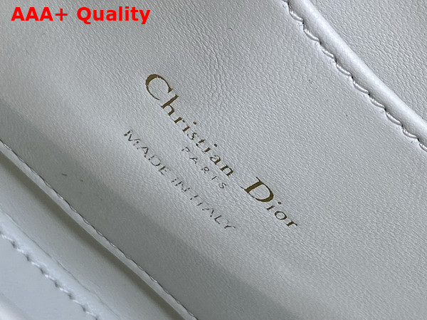 Dior Medium 30 Montaigne Avenue Top Handle Bag in White Patent Calfskin Replica