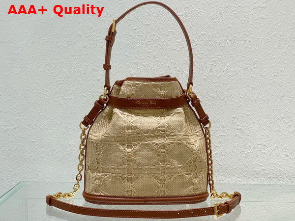 Dior Medium Cest Dior Bag Natural Cannage Raffia Replica