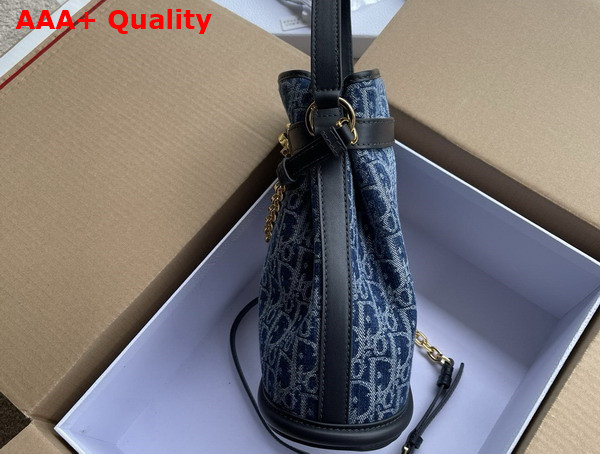 Dior Medium Cest Dior Bag in Blue Denim Dior Oblique Jacquard Replica