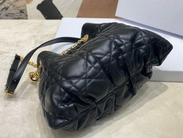 Dior Medium Dior Ammi Bag Black Supple Macrocannage Lambskin Replica