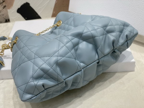 Dior Medium Dior Ammi Bag Light Blue Supple Macrocannage Lambskin Replica