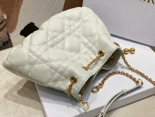 Dior Medium Dior Ammi Bag White Supple Macrocannage Lambskin Replica