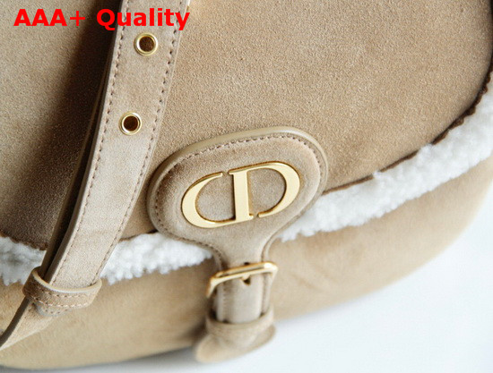 Dior Medium Dior Bobby Bag Camel Colored Shearling Replica