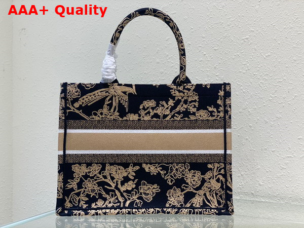 Dior Medium Dior Book Tote Black Multicolor Cornely Effect Dior Jardin D Hiver Embroidery Replica