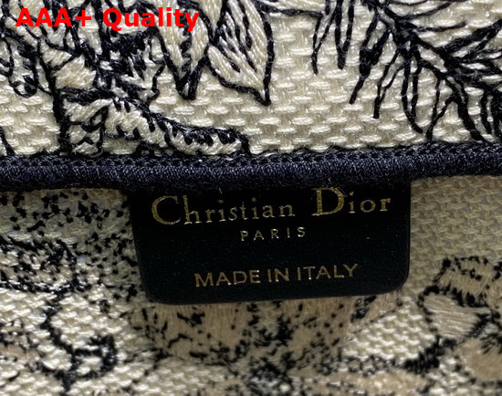 Dior Medium Dior Book Tote Blue Toile de Jouy Flowers Embroidery Replica