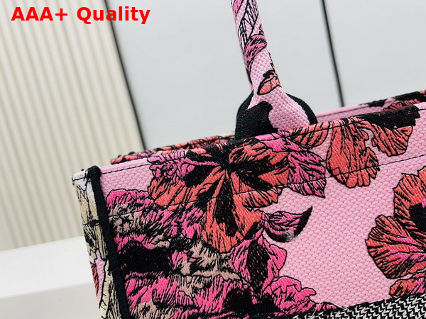 Dior Medium Dior Book Tote Fuchsia Multicolor Toile de Jouy Voyage Embroidery Replica