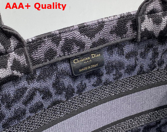 Dior Medium Dior Book Tote Gray Mizza Embroidery Replica