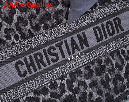 Dior Medium Dior Book Tote Gray Mizza Embroidery Replica