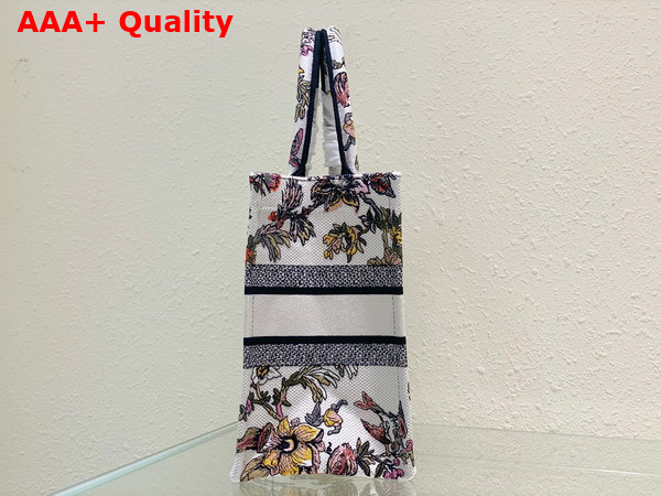 Dior Medium Dior Book Tote White Multicolor Dior Jardin Botanique Embroidery Replica