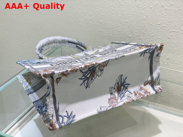 Dior Medium Dior Book Tote White Multicolor Reve D Infini Embroidery Replica